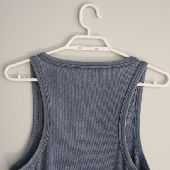 Aerie Women's Blue Sz XXL Ribbed Scoop Neck Stretch Racerback Tank Top - Picture 6 of 9